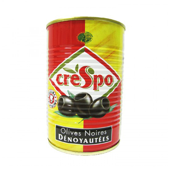 Crespo* Olijven zwart ontpit blik 1/2 28/32 387 g