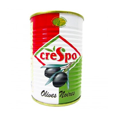 Crespo Olijven zwart blik 1/2 22/25 425 ml