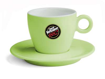 Vergnano Tazza+ Piatto Cappuccino Verde Matt