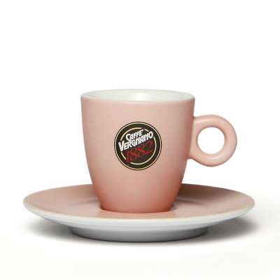 Vergnano Tazza + Piatto Lungo Pink Matt