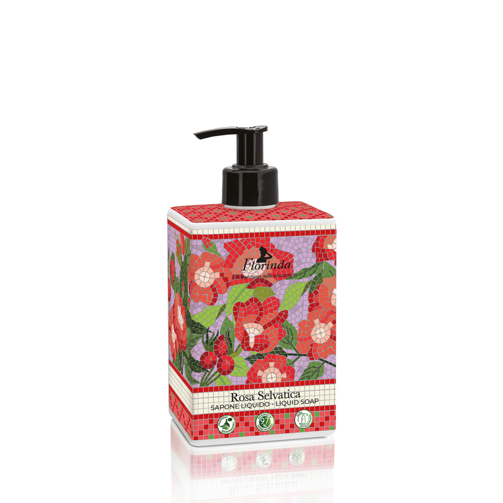 Florinda Mosaici Italiani Rosa Selvatica liquid soap 500 ml