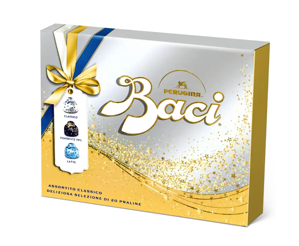 Baci Assorted Sparkling Silver Xmas Box 250g