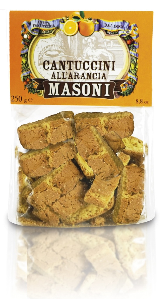 Masoni Cantuccini All'Arancia 250g Sacchetto