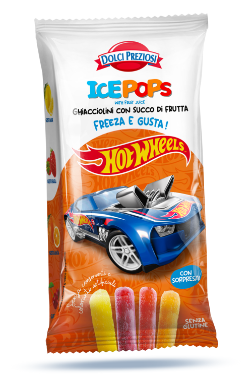 Dolci Preziosi Ice Pops Hotwheels Display 400ml 