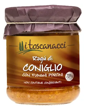 Toscanacci Ragu Di Coniglio Con Funghi Porcini 180g