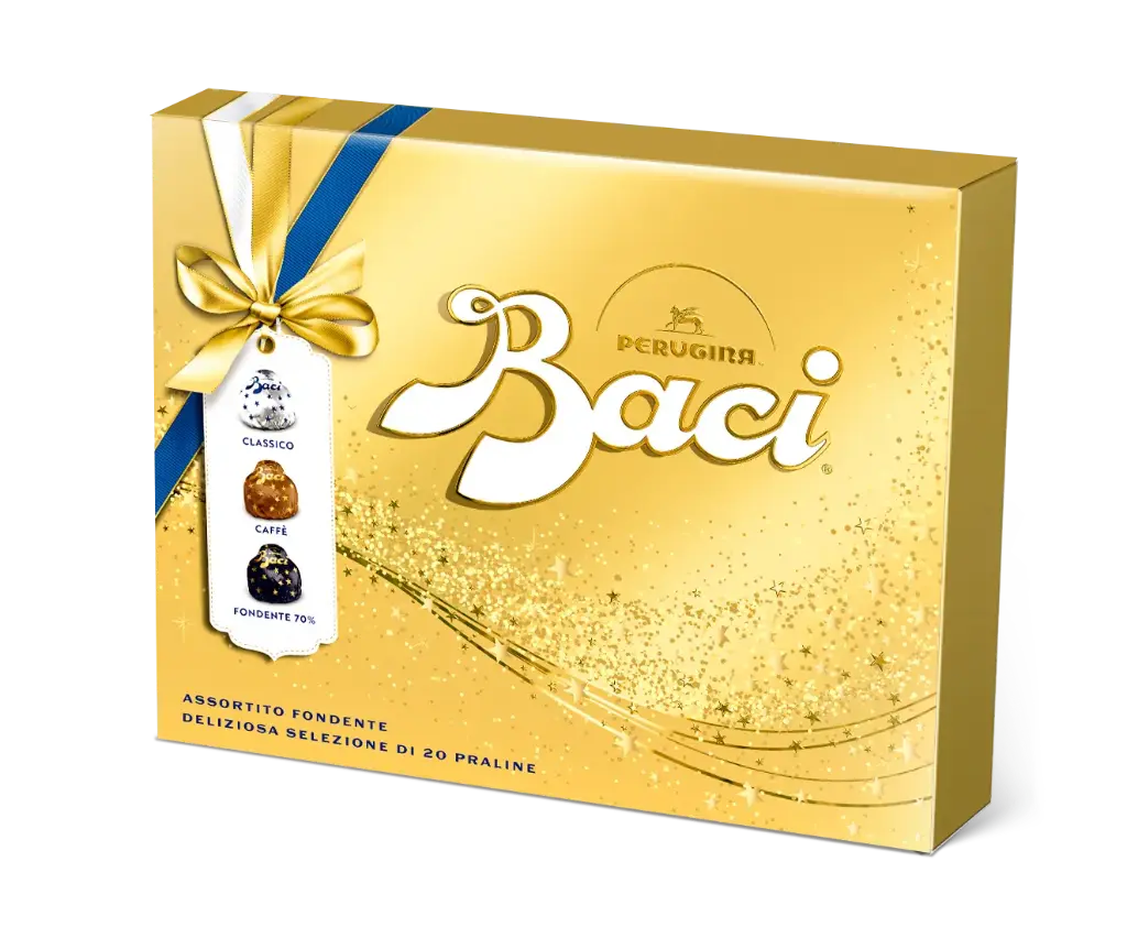 Baci Assorted Sparkling Gold Xmas Box 250g