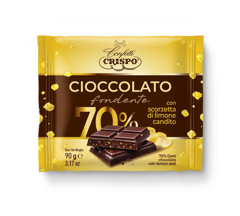 Crispo Tavoletta 70% Scorzetta Limone 90 g