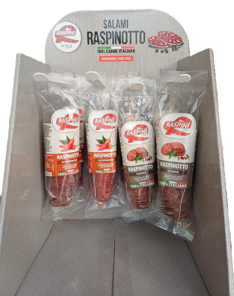 Raspini Salame Raspinotto Display 10x150g (Classico+Piccante)