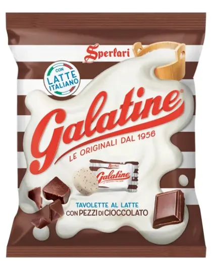Galatine Tavolette al Latte con pezzi di Cioccolato 125g