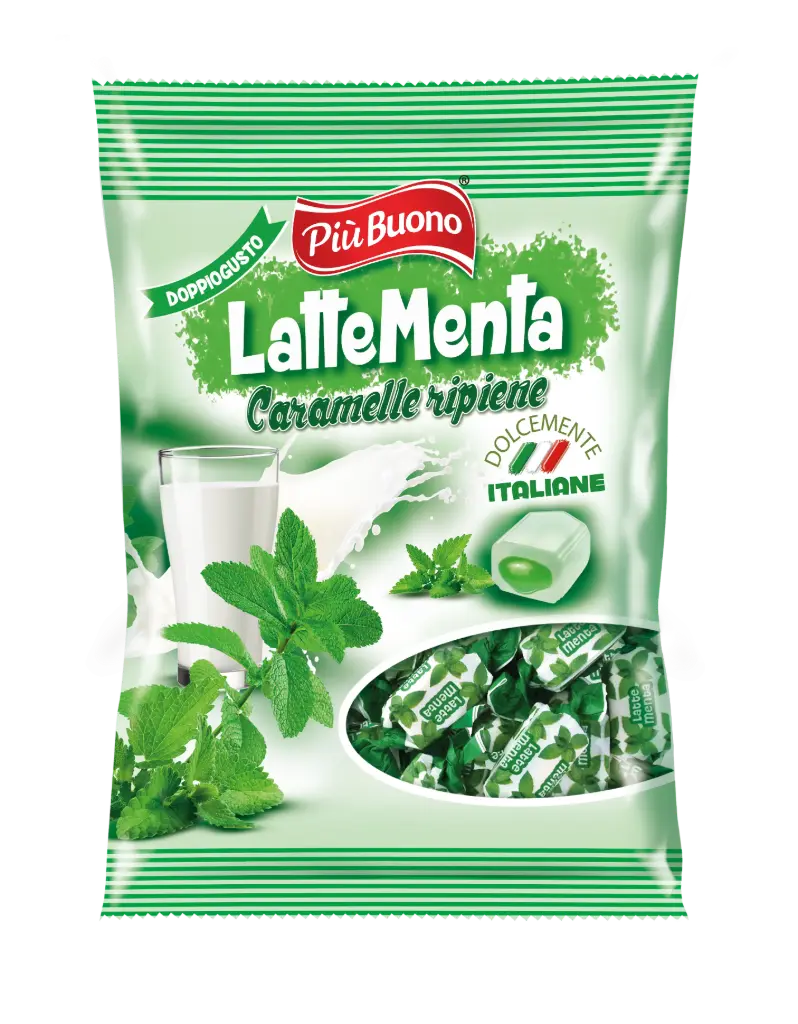 Piu Buono Caramelle latte menta 175g