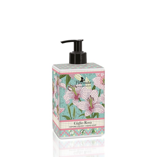 [flo2585] Florinda Mosaici Italiani Giglio Rosa savon liquide 500 ml