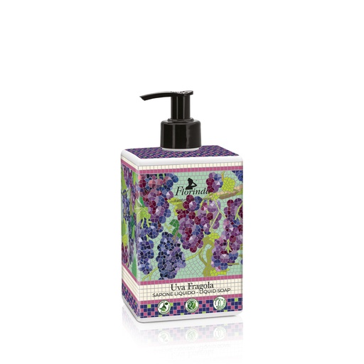 [flo2768] Florinda Mosaici Italiani Uva Fragola savon liquide 500 ml
