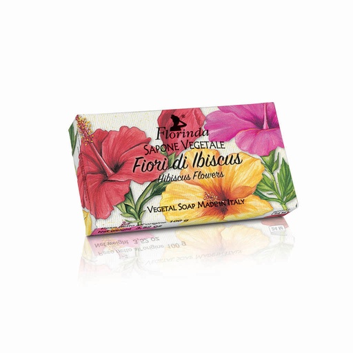 [flo1545] Florinda Emozione Fiori di Ibiscus savon solide 100 g