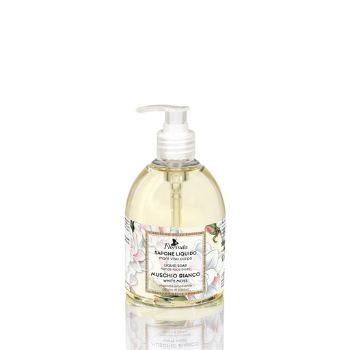 [flo1180] Florinda Emozione Muschio Bianco liquid soap 500 ml