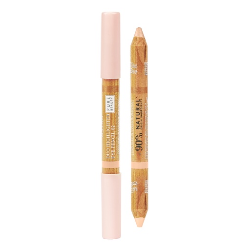 [astpb008320002] Astra Pure Beauty Duo Highlighter Eye Pencil 02 Peach Crumble 