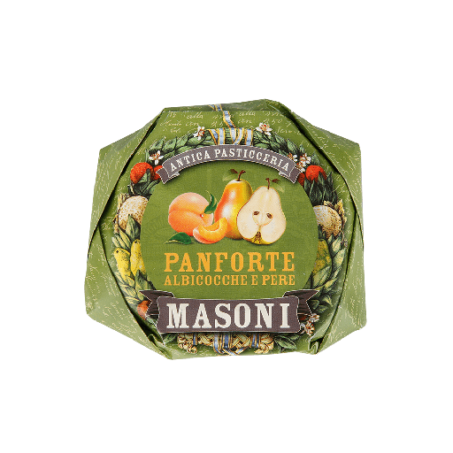 [maso864] Masoni Panforte Albicocche E Pere 250g incartato