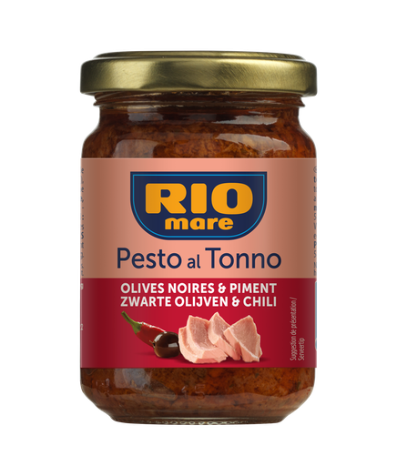 [rio57004303] Rio Mare Pesto al Tonno con Olive Nere e Peperoncino 130g