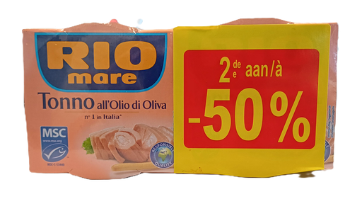 [riotonno50%] Rio Mare Tonno in Olio di Oliva 2x160g PROMO 2e à -50%