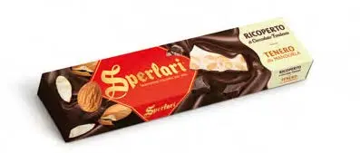 [sperA1752] Sperlari Torrone Tenero alla Mandorla ricoperto a Cioccolato Fondente 200g