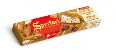 [sperA6349] Sperlari Torrone Tenero alla Mandorla ricoperto di Caramel Dore Salato 200g