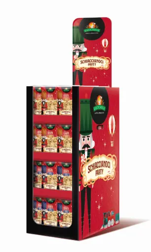 [gecsn122] Gecchele Natale Schiaccia Chips 100g Display