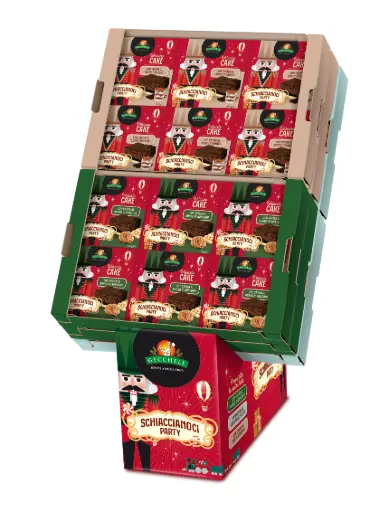 [gecsn125] Gecchele Natale Schiacca Cake 350g Display