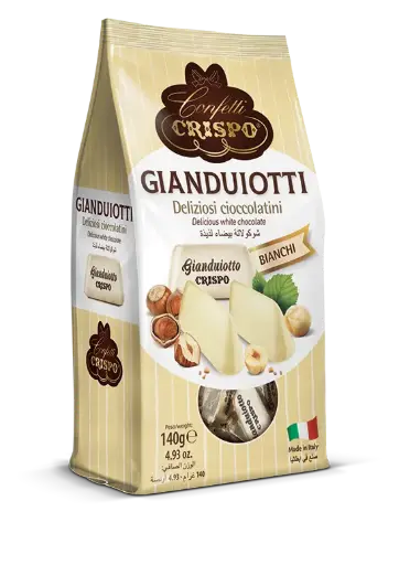[cri10437303] Crispo Gianduiotti Bianchi 140g