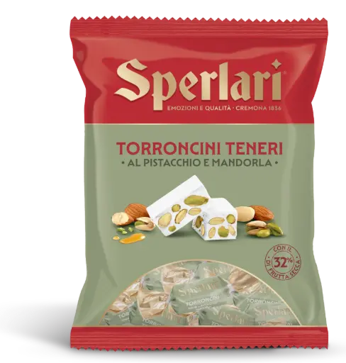 [spera9667] Sperlari Torroncini Teneri alle Mandorla e Pistacchio  117g