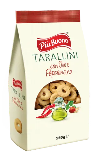 [piu5480] Piu Buono Taralli aglio olio peperoncino 250g