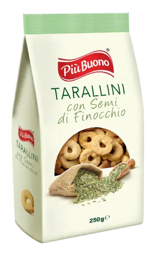 [piu5471] Piu Buono Taralli finocchio 250g
