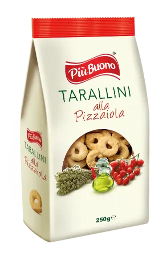 [piu5495] Piu Buono Taralli pizzaiola 250g