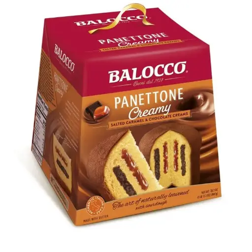 [bal22567] Balocco Panettone Creamy Caramel e Cioccolato 800g