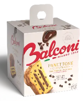 [blc131141999990] Balconi Panettone Crema e Gocce di Cioccolato 500g