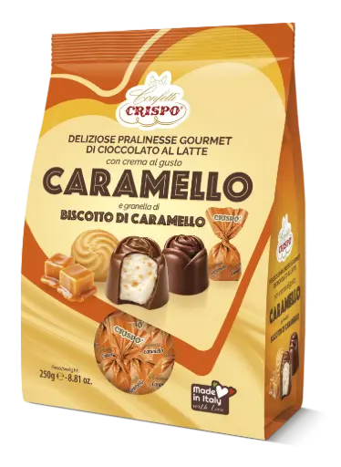 [cri10436019] Crispo Pralinesse Caramello 250g