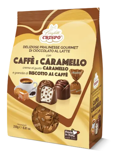 [cri10436024] Crispo Pralinesse Caffè e Caramello 250g