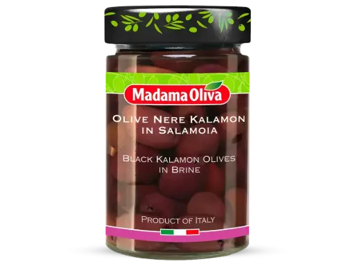 [madNK019] Madama Oliva Olive Nere Kalamon in Salamoia 300g